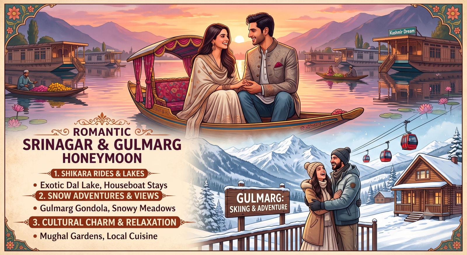 Romantic Srinagar & Gulmarg Honeymoon